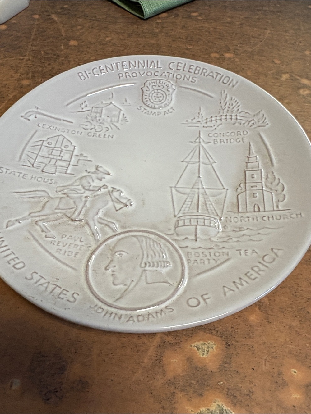 Commemorative Ceramic Plate - Bicentennial America Design